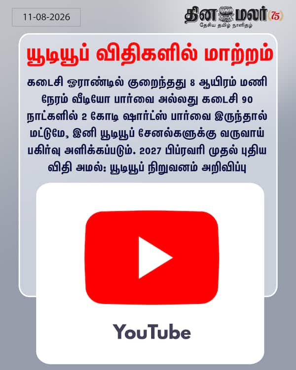 யூடியூப் விதிகளில் மாற்றம் 