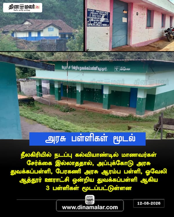 அரசு பள்ளிகள் மூடல் 