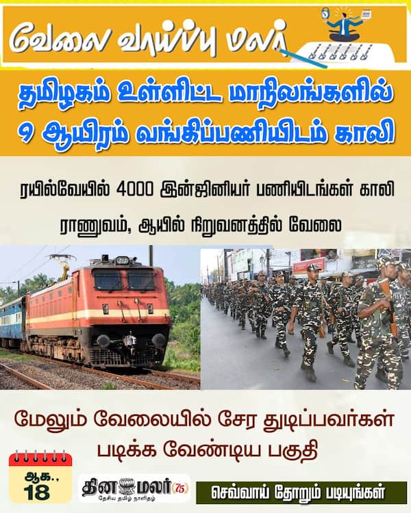 தமிழகம் உள்ளிட்ட மாநிலங்களில் 9 ஆயிரம் வங்கிப்பணியிடம் காலி