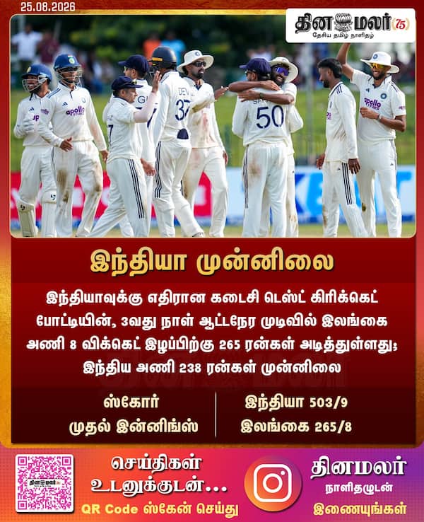 இந்தியா முன்னிலை 