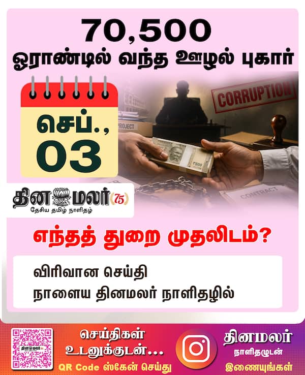 70500 ஓராண்டில் வந்த ஊழல் புகார் 