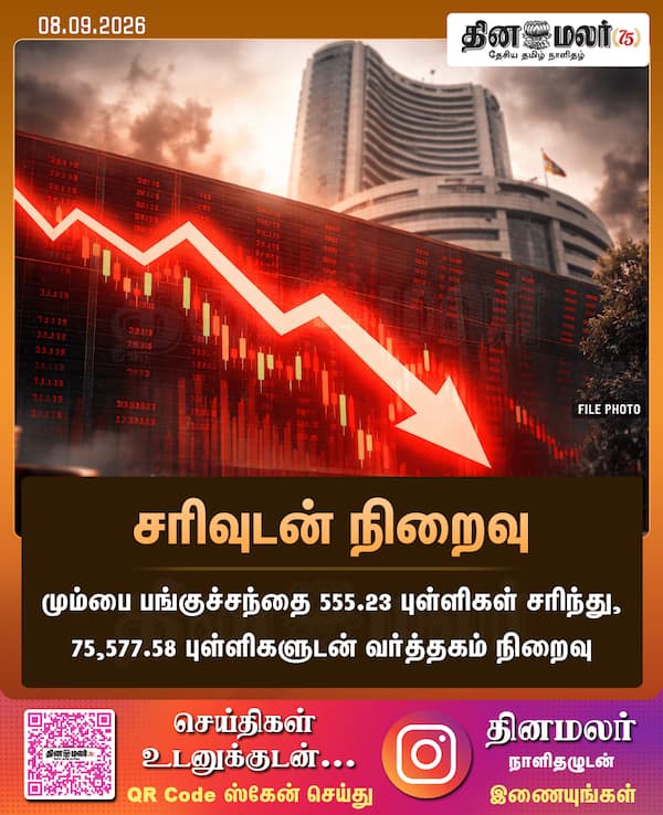 சரிவுடன் நிறைவு 