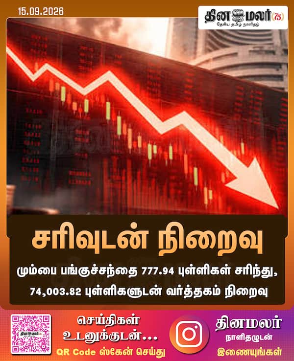 சரிவுடன் நிறைவு 