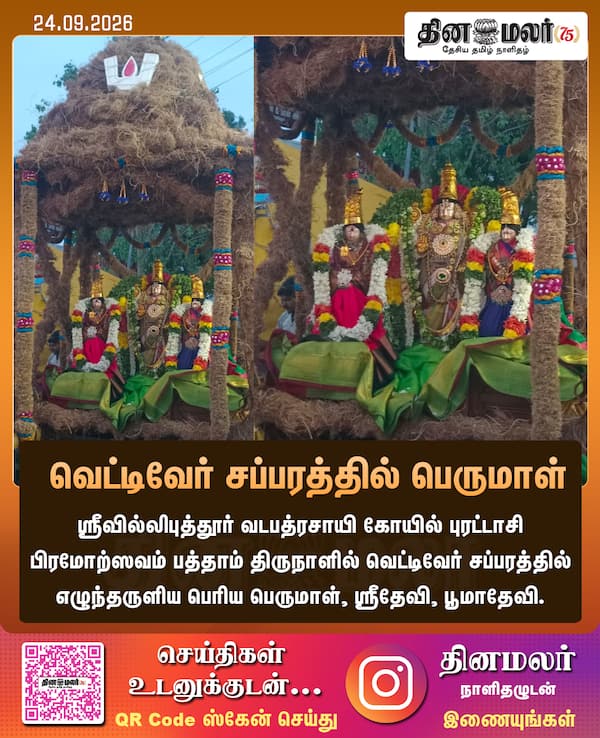 வெட்டிவேர் சப்பரத்தில் பெருமாள் 