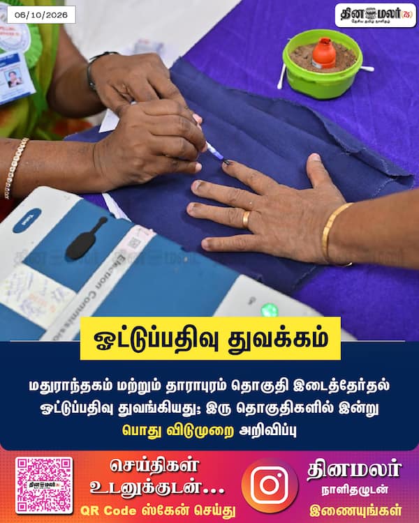 ஓட்டுப்பதிவு துவக்கம் 