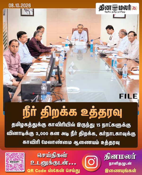 நீர் திறக்க உத்தரவு 