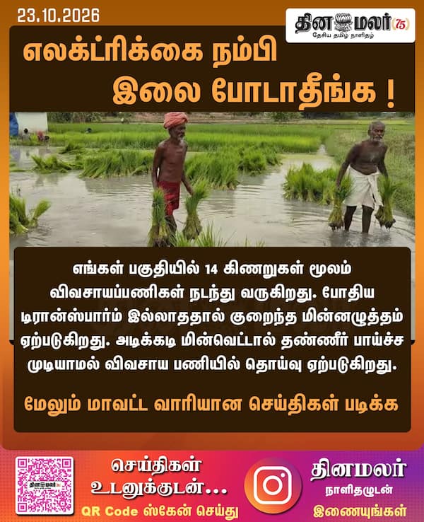 எலக்ட்ரிக்கை நம்பி இலை போடாதீங்க ! 