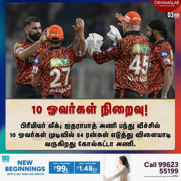 10 ஓவர்கள் நிறைவு! 