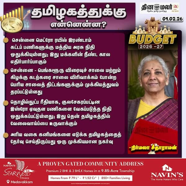 தமிழகத்துக்கு என்னென்ன?