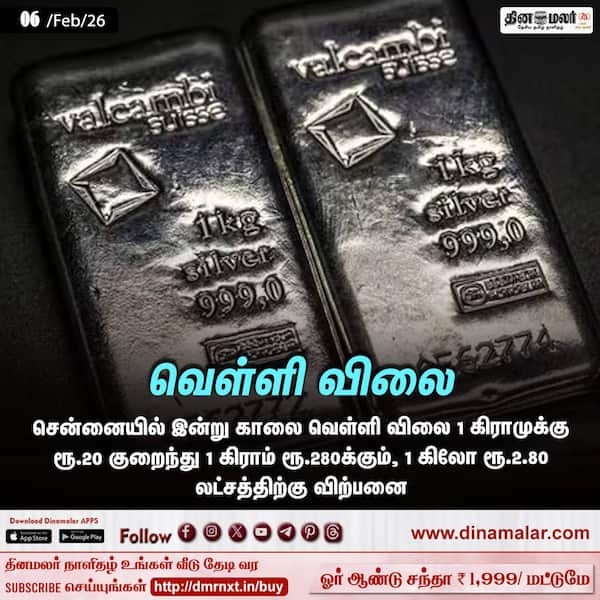 வெள்ளி விலை 