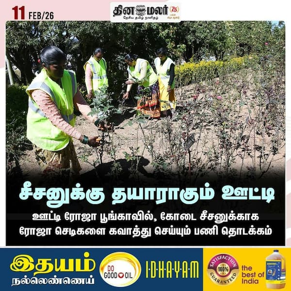 சீசனுக்கு தயாராகும் ஊட்டி 