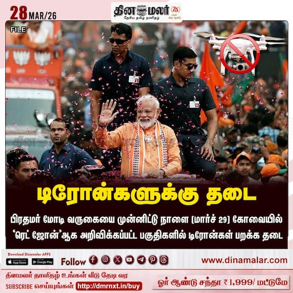  டிரோன்களுக்கு தடை 