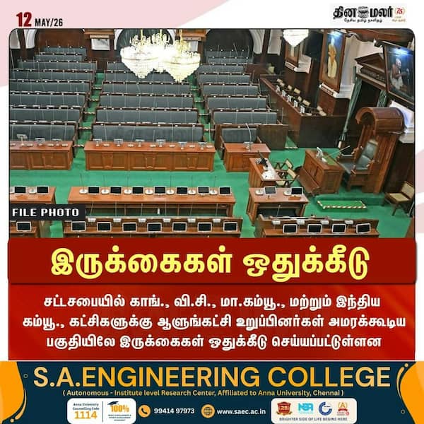 இருக்கைகள் ஒதுக்கீடு 