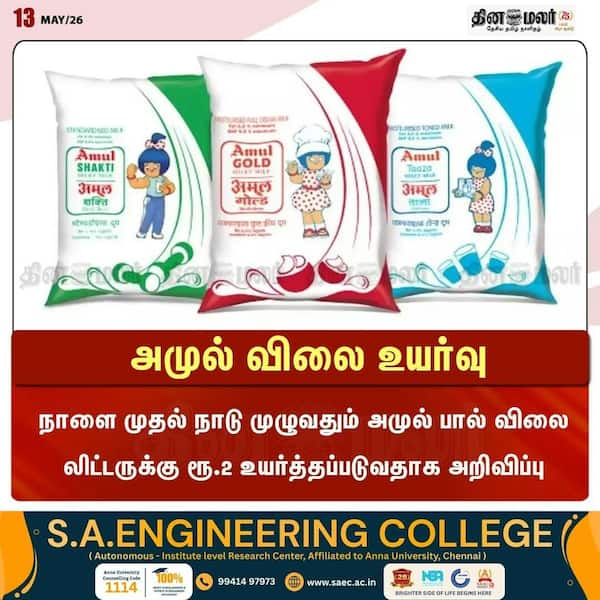 அமுல் விலை உயர்வு 