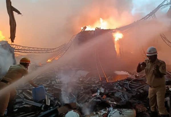  Fire at Animal Feed Mill; Rs.1 crore worth of goods destroyed  