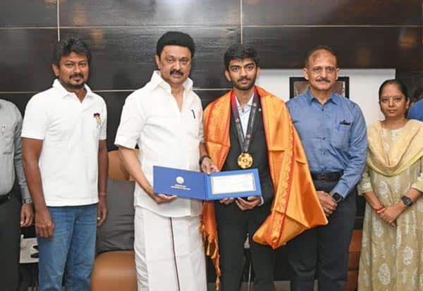  Chief Minister Stalin gave an incentive of Rs 75 lakh to chess player Kugeshu  