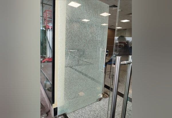  Glass door broken at Chennai airport causing commotion  
