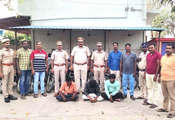  27 bikes stolen on order, 3 arrested in D.V.Nalluar  