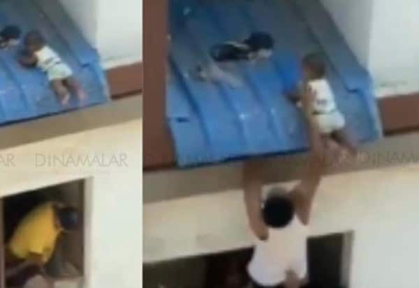 The childs mother committed suicide after falling from the balcony  