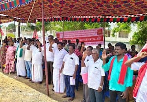 மனைப்பட்டா கோரி போராட்டம் மா.கம்யூ., எம்.எல்.ஏ., பங்கேற்பு