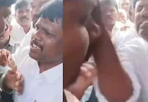 கோவிலுக்குள் அனுமதிக்க மறுத்த போலீஸ்காருக்கு பளார்; ஆந்திராவில் அமைச்சரின் சகோதரர் கைது