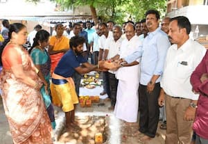 சாலை மேம்பாட்டு பணி அமைச்சர் துவக்கி வைப்பு