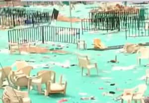 தவெக மாநாட்டில் உடைத்தெறியப்பட்ட 10,000 பிளாஸ்டிக் சேர்: போர்க்களம் போல் காட்சியளித்த மைதானம்