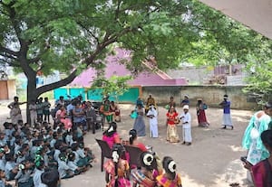 பிரிதிவிமங்கலம் ஒன்றிய பள்ளியில் மாணவர்களுக்கான கலை திருவிழா