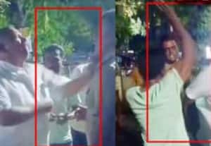 விசாரிக்க சென்ற இடத்தில் இருந்த போலீசை தாக்கிய பாமக வழக்கறிஞர்; பரபரப்பு வீடியோ காட்சி வைரல்