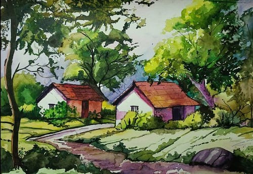  துாரிகையில் துளிர்க்கும் ஓவியம் பேசாமல் 'பேசும்' காவியம்