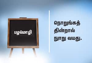  பழமொழி:   நொறுங்கத் தின்றால் நுாறு வயது. 