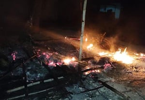 முளைப்பாரி பந்தலில் தீ விபத்து