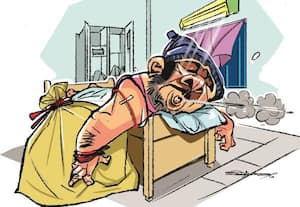  திருட சென்ற வீட்டில் 'ஏசி'யில் துாங்கிய திருடன்
