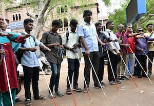 அரசு பணிகளில் ஒரு சதவீதம் பார்வையற்றோருக்கு வேண்டும் மாற்றுத்திறனாளிகள் வலியுறுத்தல்