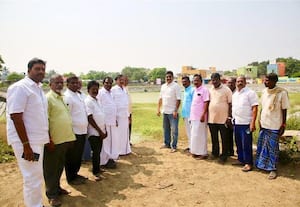 குளம் மறுசீரமைப்பு முன்னாள் எம்.பி., ஆய்வு