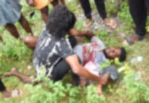 ﻿ ரயில் மோதிய விபத்தில் வாலிபர் கை துண்டானது