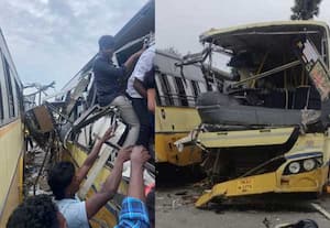 சிவகங்கையில் சோகம்:  2 அரசு பஸ்கள் நேருக்கு நேர் மோதியதில் 11 பேர் பலி