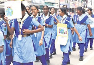 தேசிய மாசு கட்டுப்பாட்டு தினம்; நாளந்தா பள்ளி மாணவர்கள் பேரணி