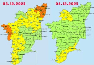தமிழகத்தில் இன்று 7 மாவட்டங்களில் மிக கனமழைக்கான ஆரஞ்ச் அலெர்ட்