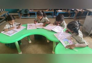 தமிழ்மொழி கல்வி கற்க ஊக்கம்...  வெளிமாநில குழந்தைகள் ஆர்வம்