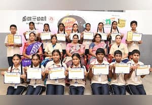 ﻿ 'தினமலர் பட்டம்' இதழ் சார்பில் வினாடி-வினா: ஜே.எஸ்.ஆர். மெட்ரிக் மாணவர்கள் அசத்தல் 