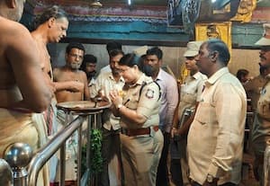 சோளிங்கர் நரசிம்மர் கோவிலில் ராணிப்பேட்டை எஸ்.பி., அய்மன் ஜமால் வழிபாடு