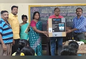 ﻿ அரசு பள்ளிக்கு குடிநீர் சுத்திகரிப்பு இயந்திரம் ஓய்வு பெற்ற ராணுவ வீரர் வழங்கல்