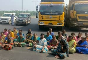  சாலை பணியால் பாதை மாயம் சாமந்தவாடா மக்கள் போராட்டம்