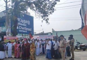  மத்திய அரசை கண்டித்து தி.மு.க. கூட்டணி ஆர்ப்பாட்டம்