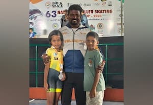  தேசிய அளவிலான ஸ்கேட்டிங் பல்லடம் மாணவியர் அபாரம்