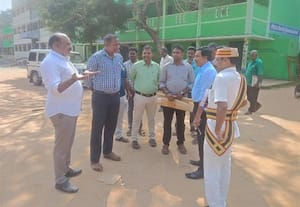  விளையாட்டு மைதானம்  டி.ஆர்.ஓ., ஆய்வு 