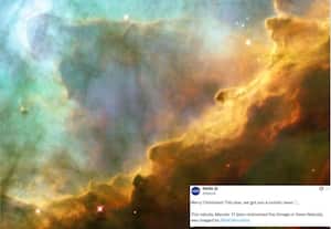 இந்தாண்டு கிறிஸ்துமஸ் பண்டிகைக்கு நாசா பரிசு; வெளியிட்ட புகைப்படம் வைரல்