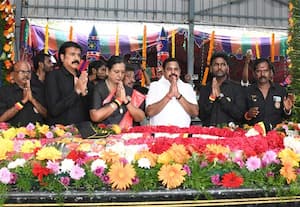 விஜயகாந்த் நினைவிடத்தில் இபிஎஸ், எல்.முருகன், நயினார் நாகேந்திரன் மரியாதை