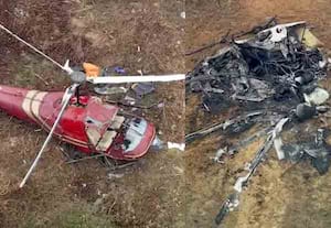  அமெரிக்காவில் நடுவானில் இரு ஹெலிகாப்டர்கள் மோதி விபத்து; பைலட் உயிரிழப்பு